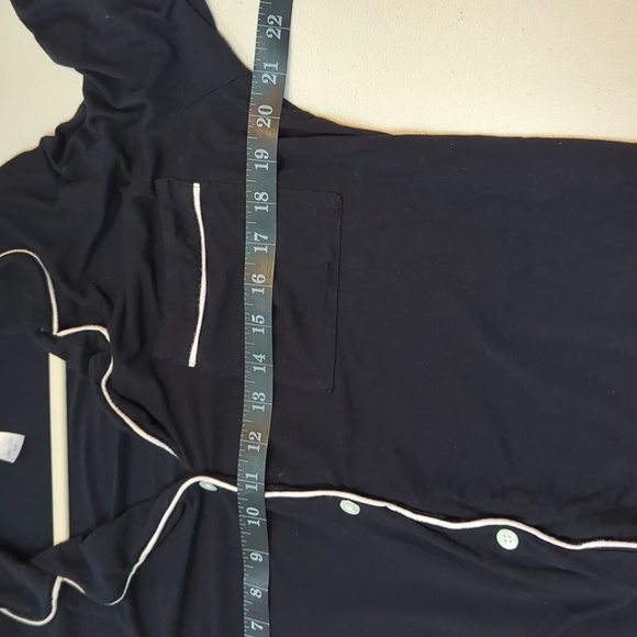 Eberjey, Giselle, Black Long Sleeve And Long Pants Pajama Set. Small - Picture 6 of 9